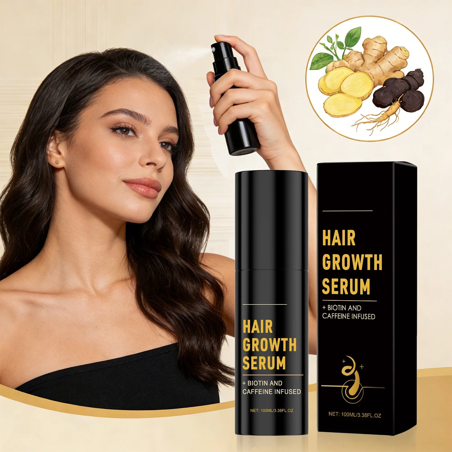 Biotin & Caffeine Hair Growth Serum | Scalp Repair & Regrowth Treatment