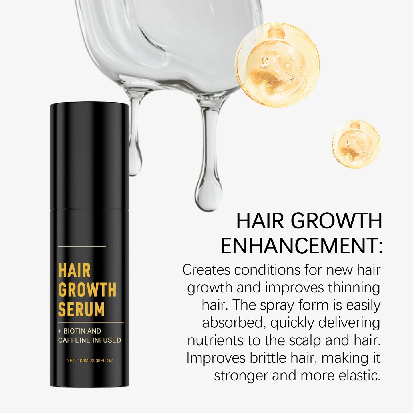 Biotin & Caffeine Hair Growth Serum | Scalp Repair & Regrowth Treatment