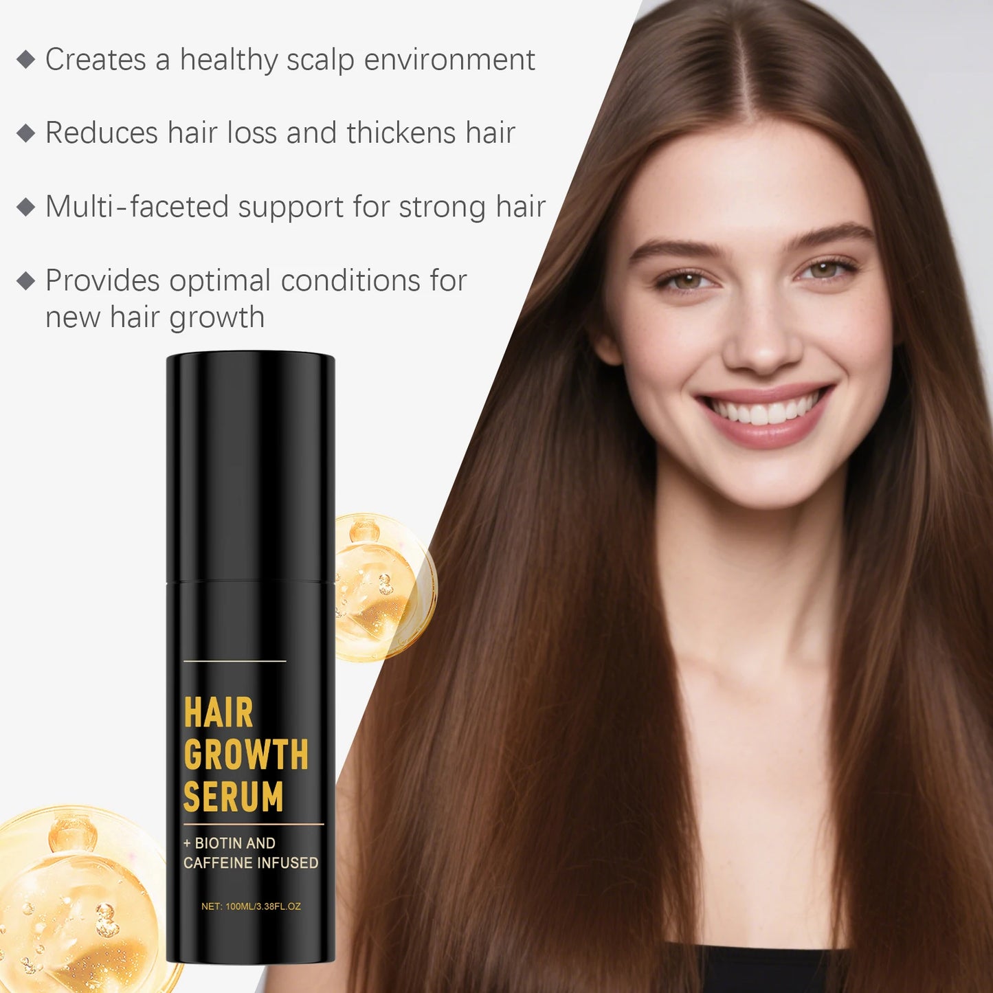 Biotin & Caffeine Hair Growth Serum | Scalp Repair & Regrowth Treatment